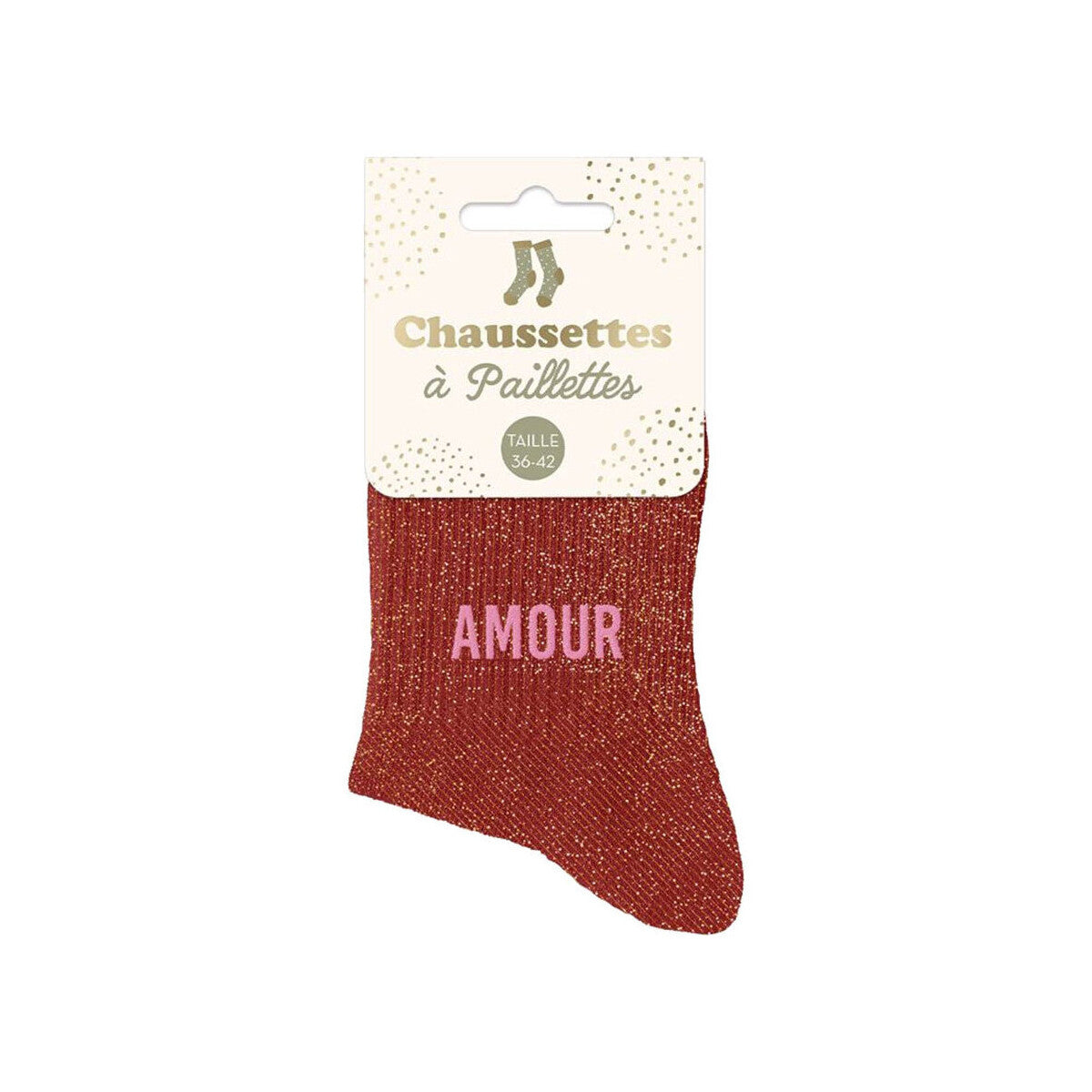 Chaussettes à paillettes AMOUR