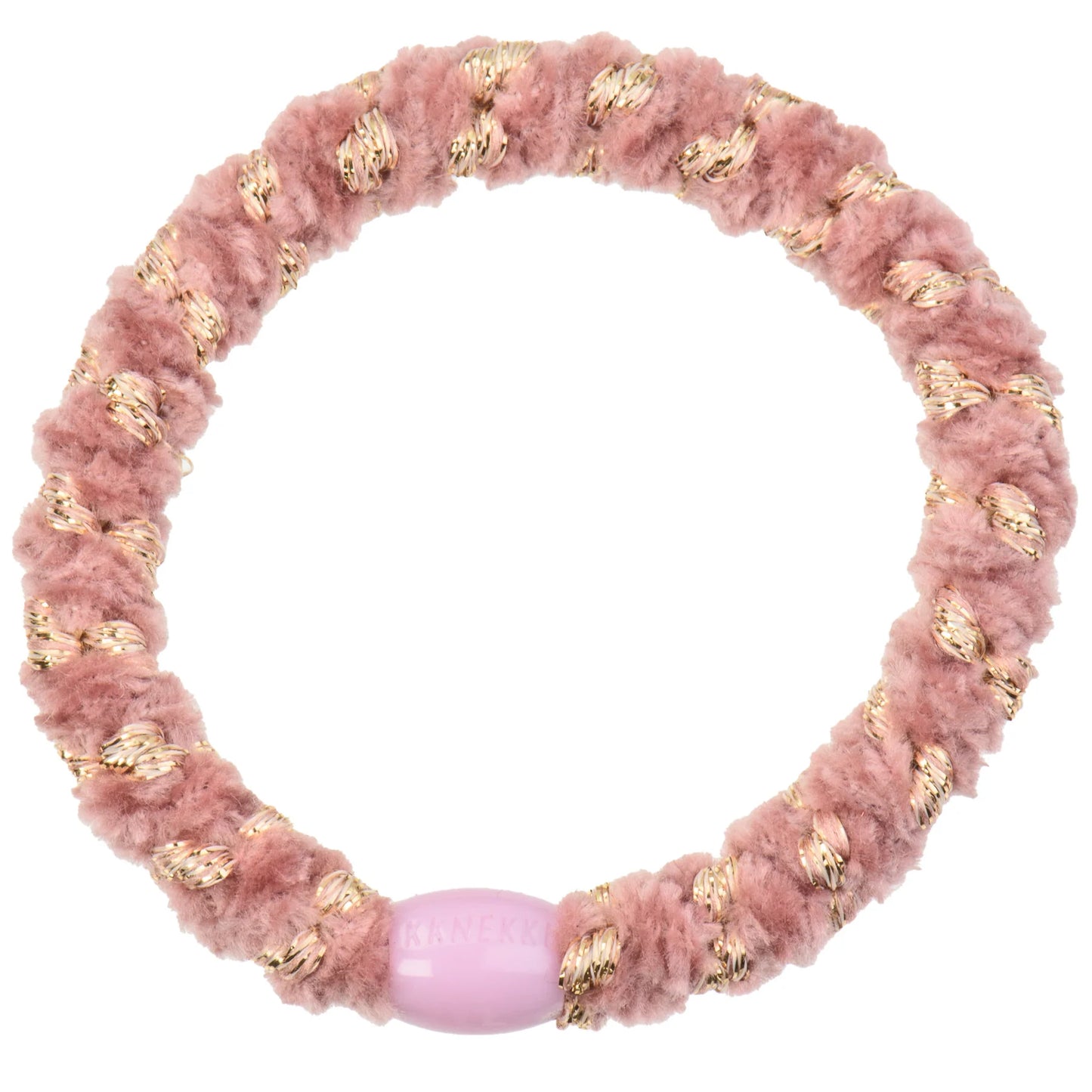 Élastique cheveux Velvet Stripe Dusty Rose