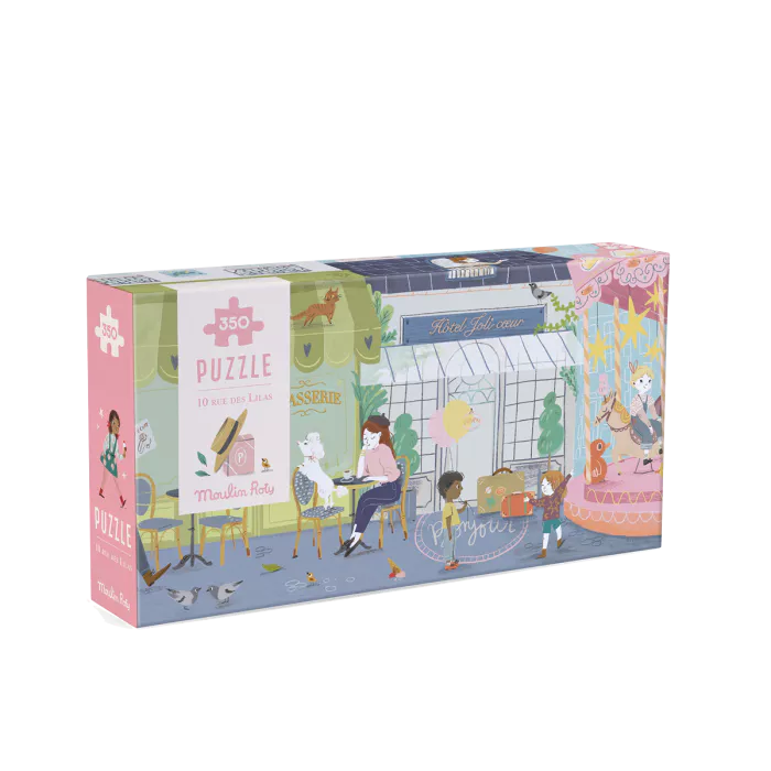 Puzzle panoramique 350 pièces – 10 Rue des Lilas – Les Parisiennes