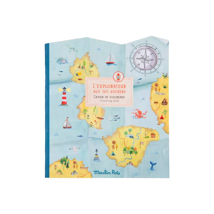 Cahier de coloriage et stickers - L'explorateur