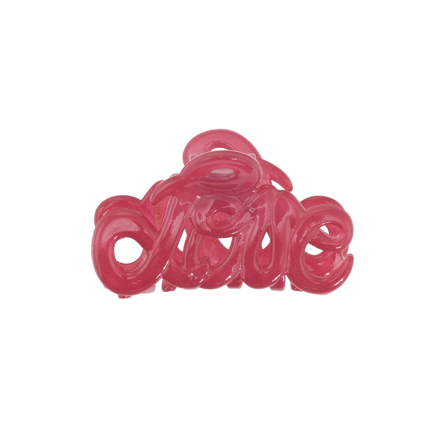 Pince à cheveux LOVE 5cm Rose Foncé