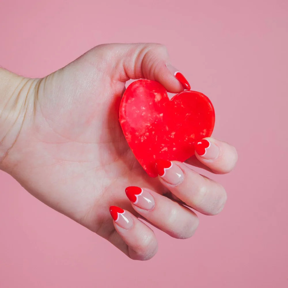 Pince à cheveux Coeur rouge