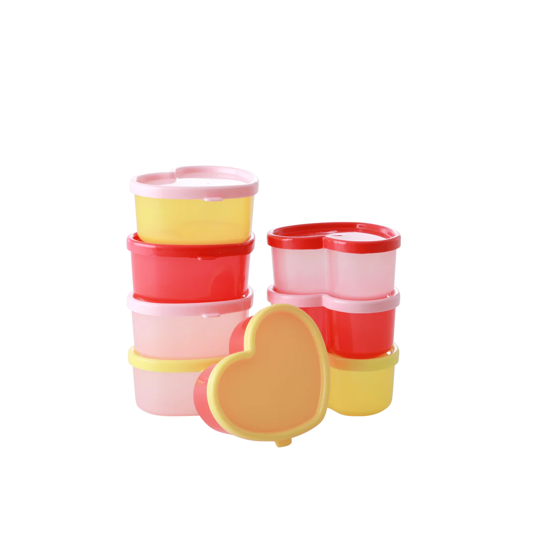 Boîtes alimentaires Petit Cœur - Multicolore - Lot de 8