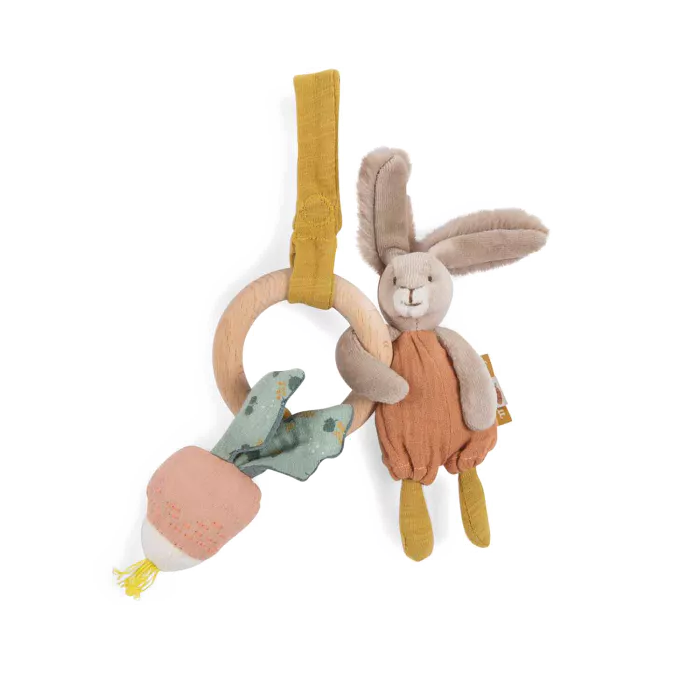 Wooden ring rattle Rabbit