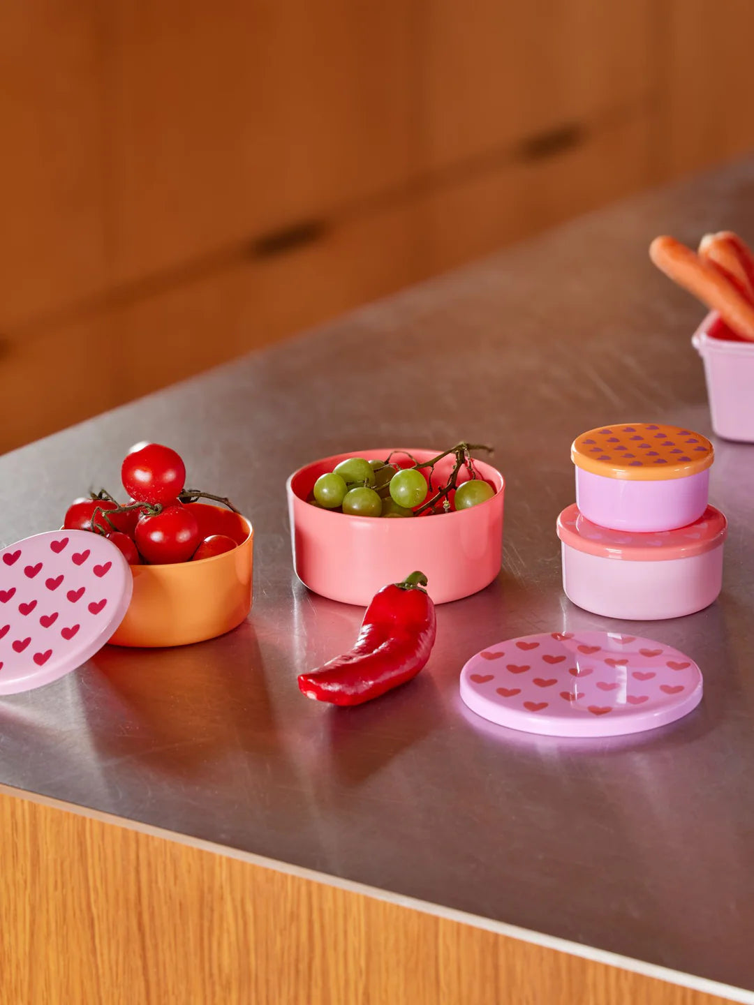 Boîtes alimentaires Rond - Multicolore - Lot de 4