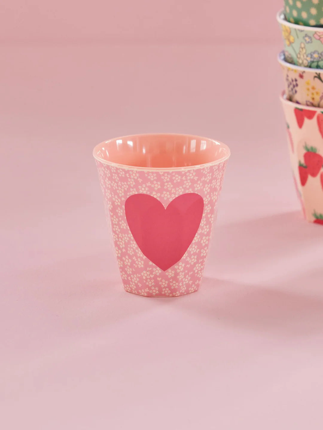 Gobelet Médium - Rose - Heart Print
