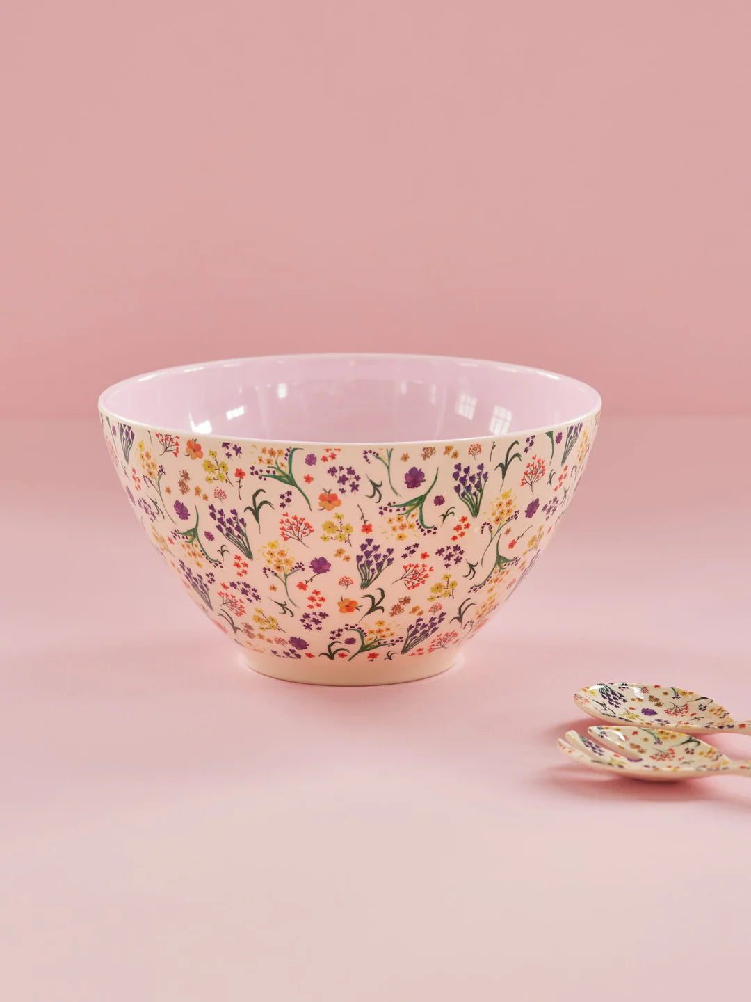 Salad bowl - Light pink - Wild Flowers Print