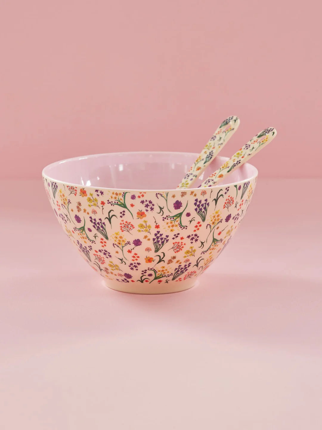 Salad bowl - Light pink - Wild Flowers Print