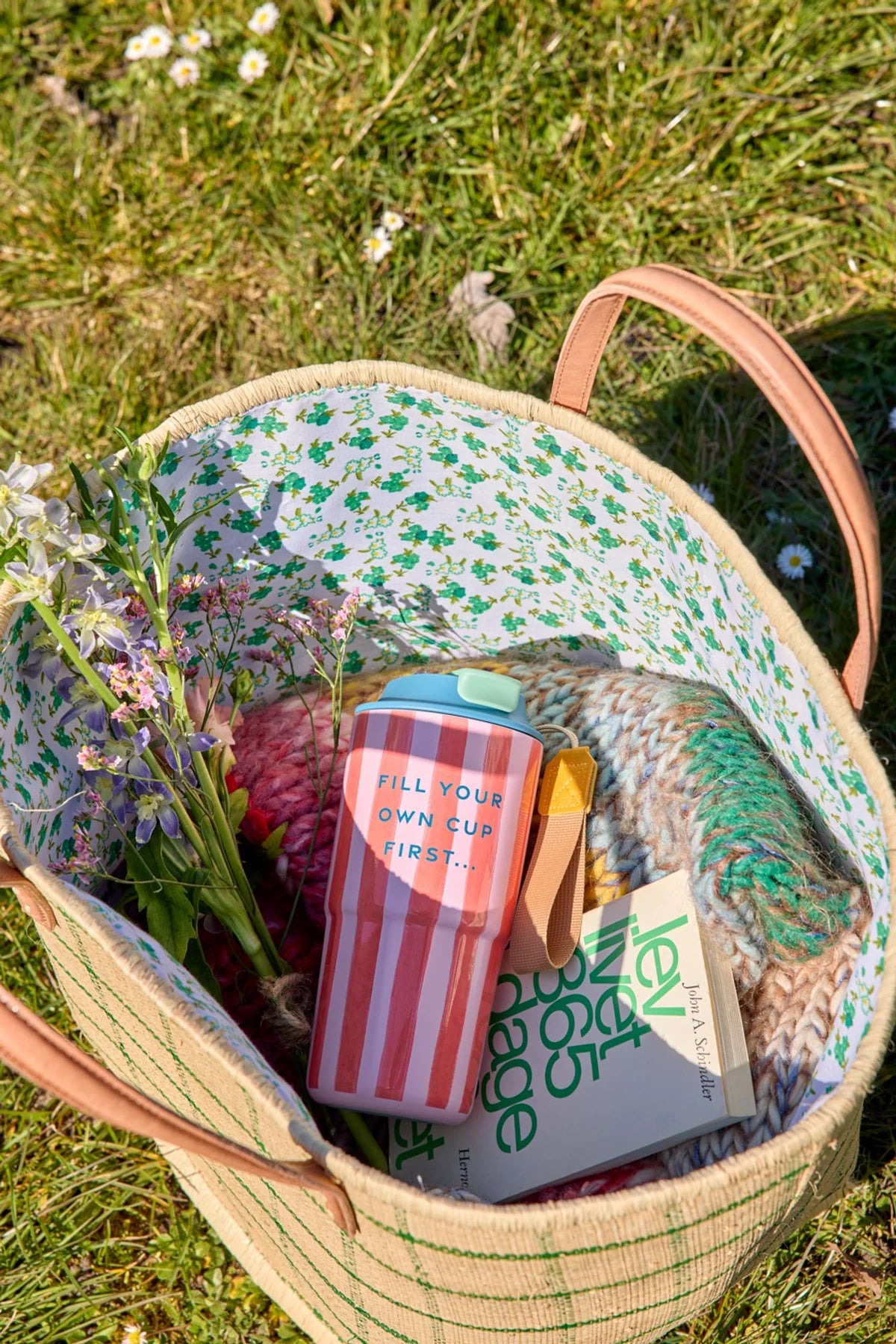 Inox Gobelet thermos Rose Organic Stripes Print