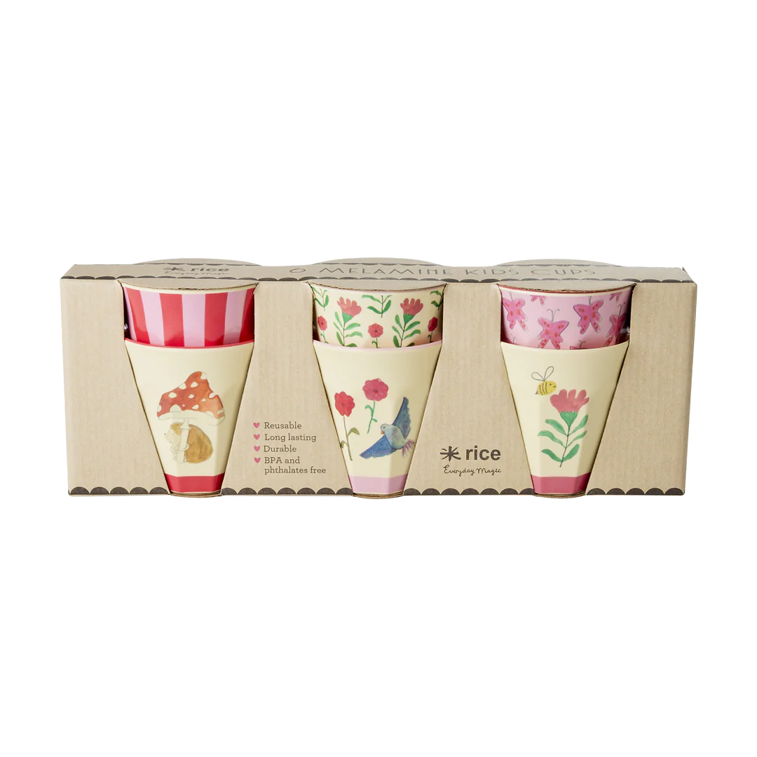 Petit Gobelet Enfant - Pink Happy Forest Prints - Pack de 6