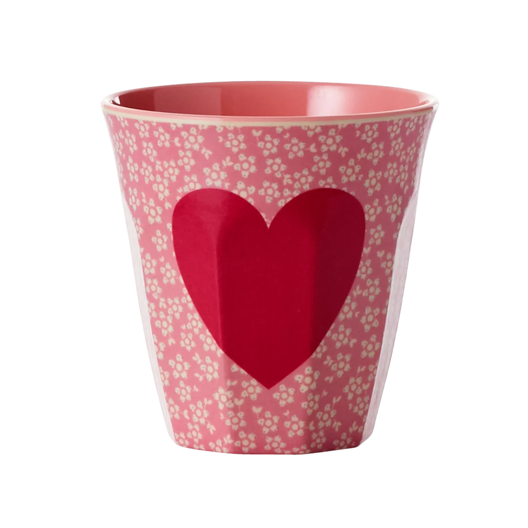 Gobelet Médium - Rose - Heart Print