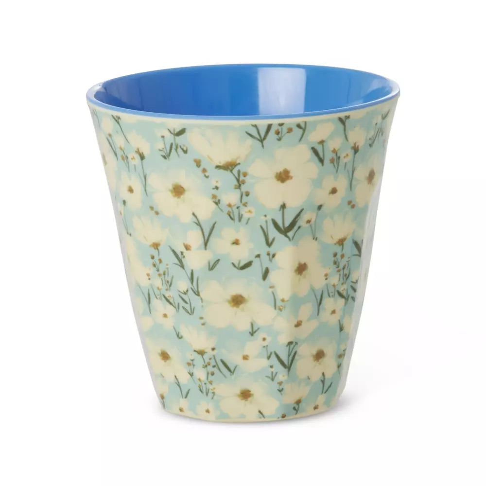 Gobelet médium - bleu - Summer bloom print