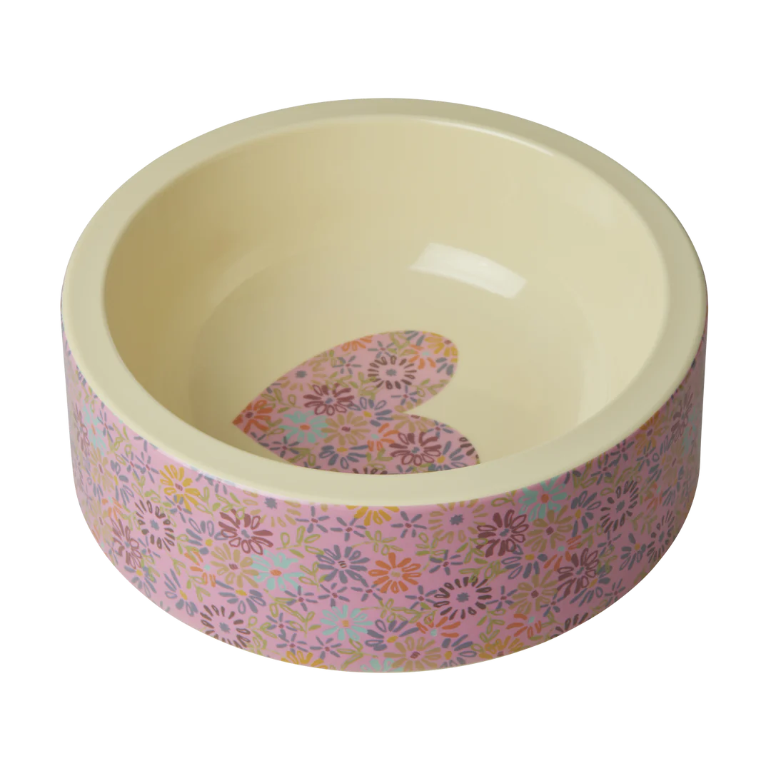 Round Bowl - Pink - Flower Print
