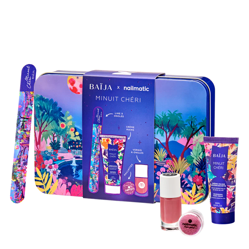 Coffret BAÏJA x Nailmatic -Nails & Glitter Party Minuit Chéri