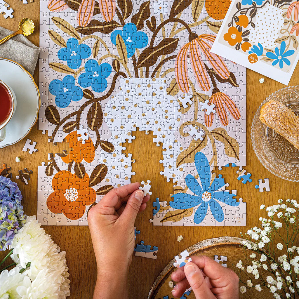 Puzzle 500 pièces Myosotis & Capucine