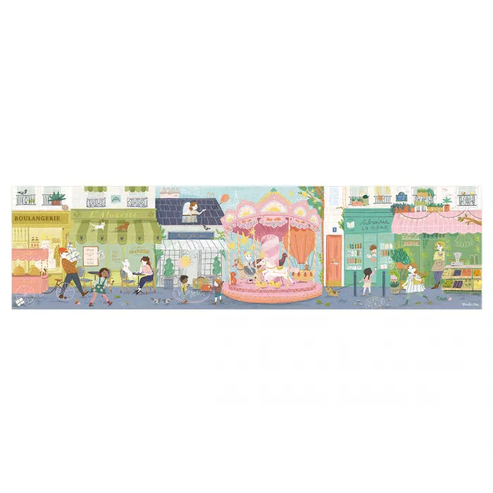 Puzzle panoramique 350 pièces – 10 Rue des Lilas – Les Parisiennes