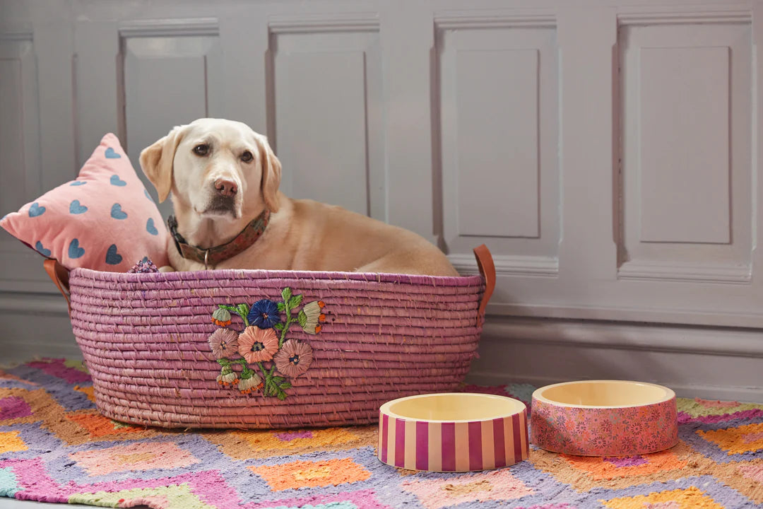 Round Bowl - Pink - Flower Print