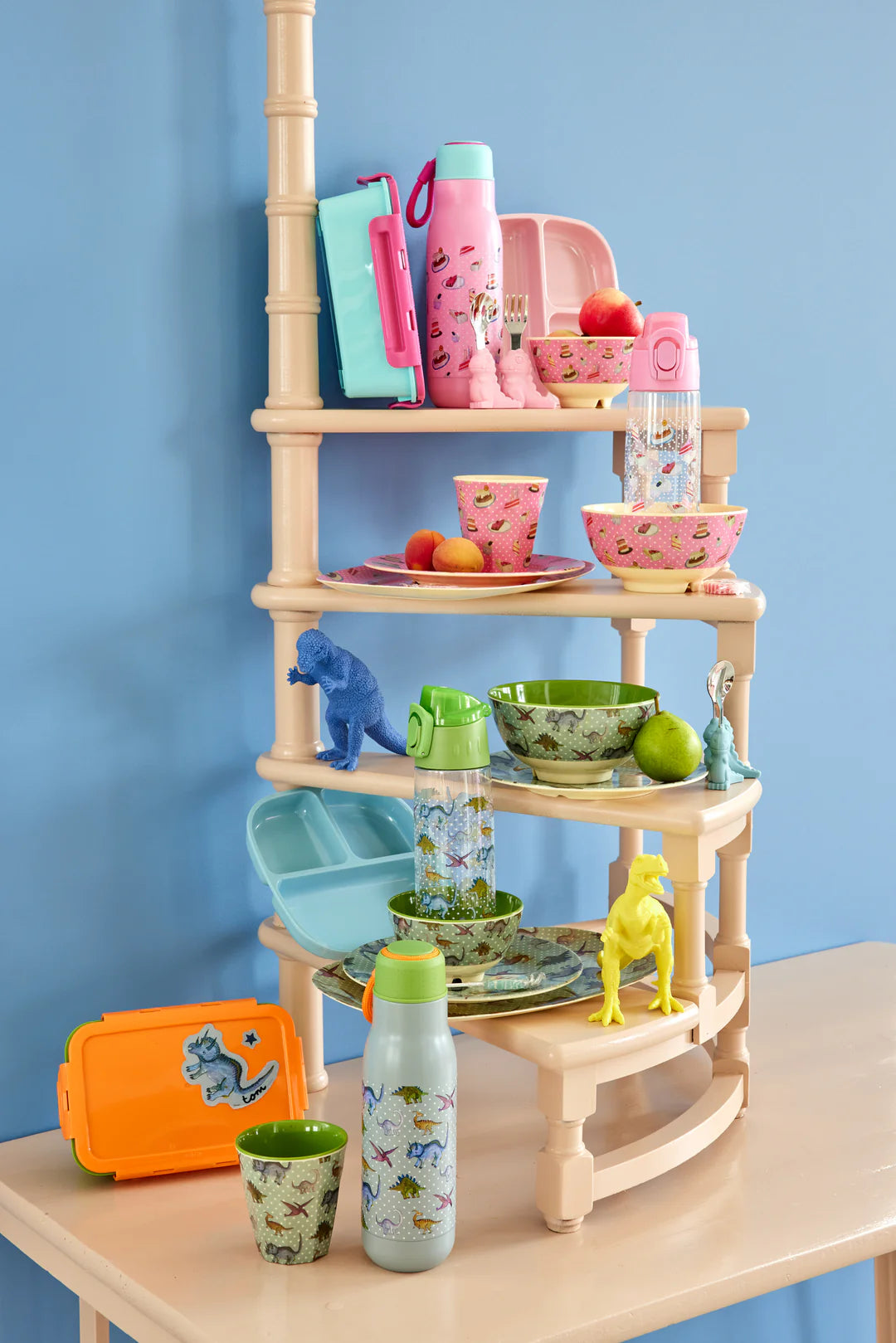 Inox Bouteille - Bleu gris - New Dino Print
