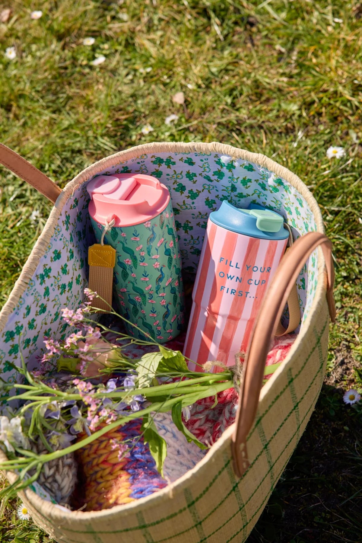 Inox Gobelet thermos Vert Peacock Power print