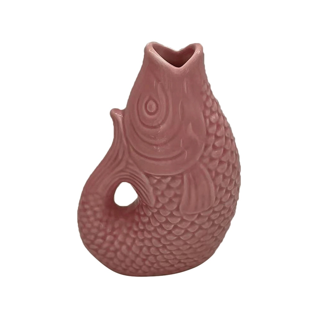 Ceramic Fish Vase Pm Pink