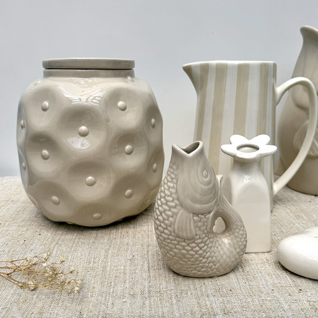 Vase Ceramic Poisson Pm Sable
