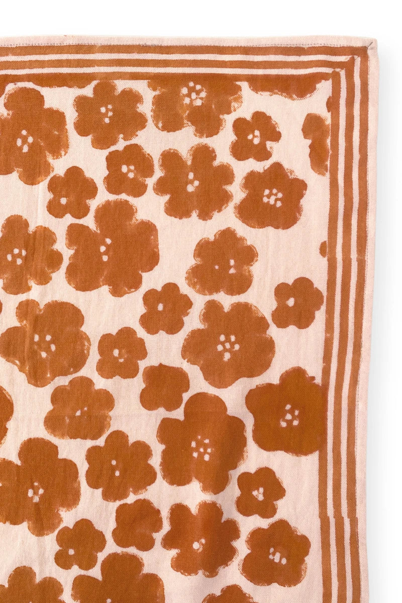 Grand foulard - Latika "Flora Bold" Orange