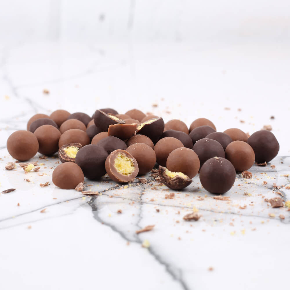 Billes croustillantes au chocolat noir & lait « Singe marin »