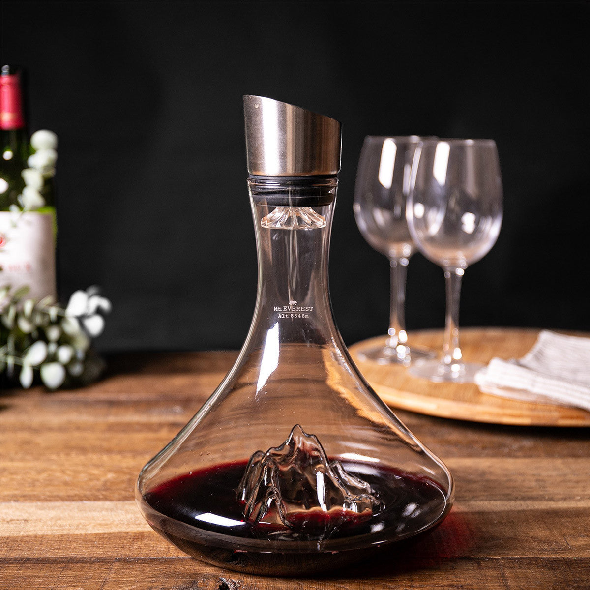 Topographic Wine Decanter: Mount Everest