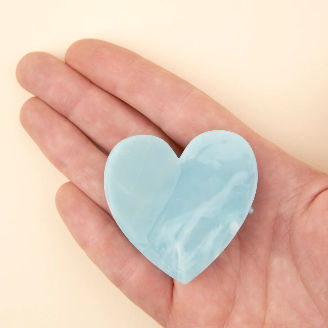 Pince à cheveux Coeur bleu