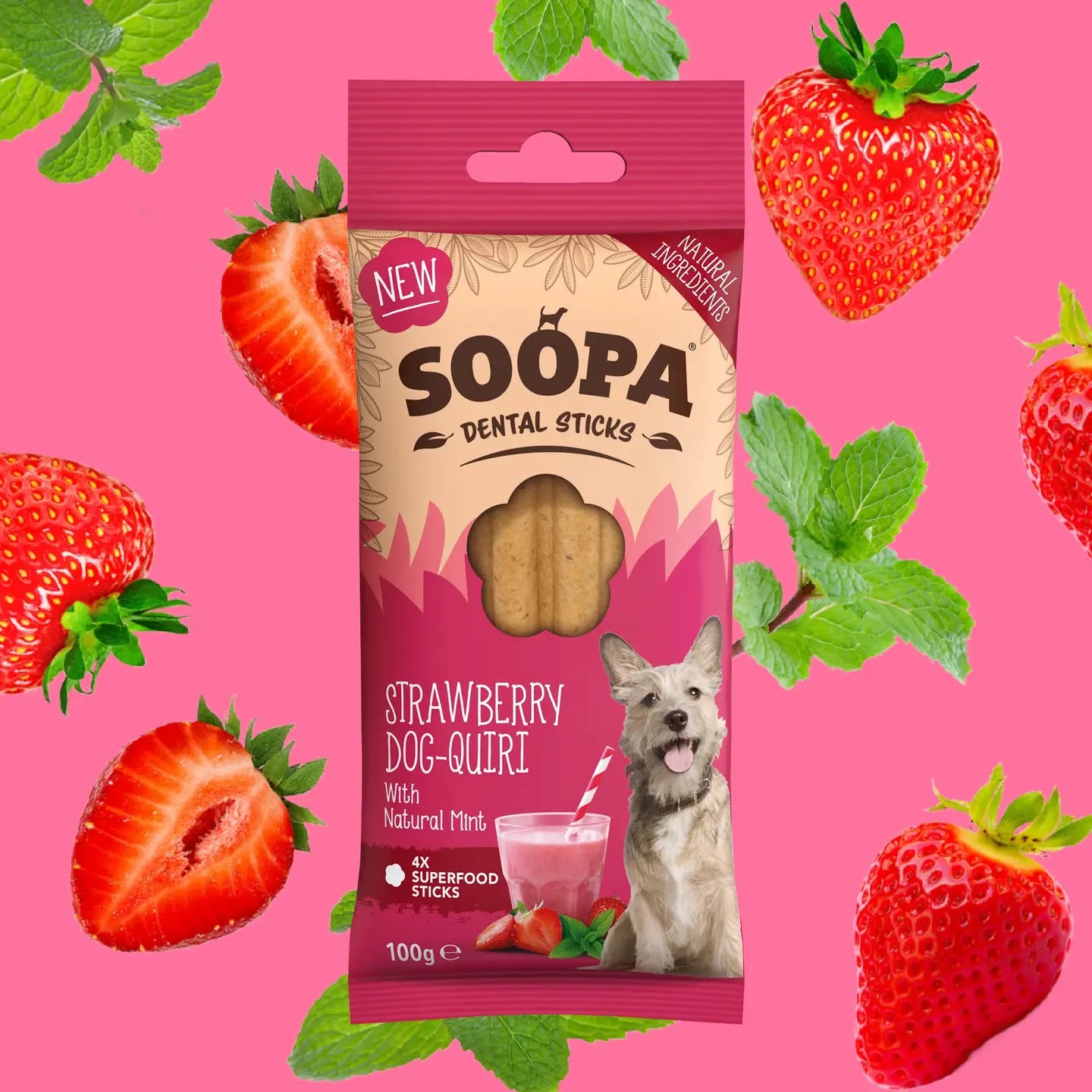 Strawberry Quiri Sticks for Dogs