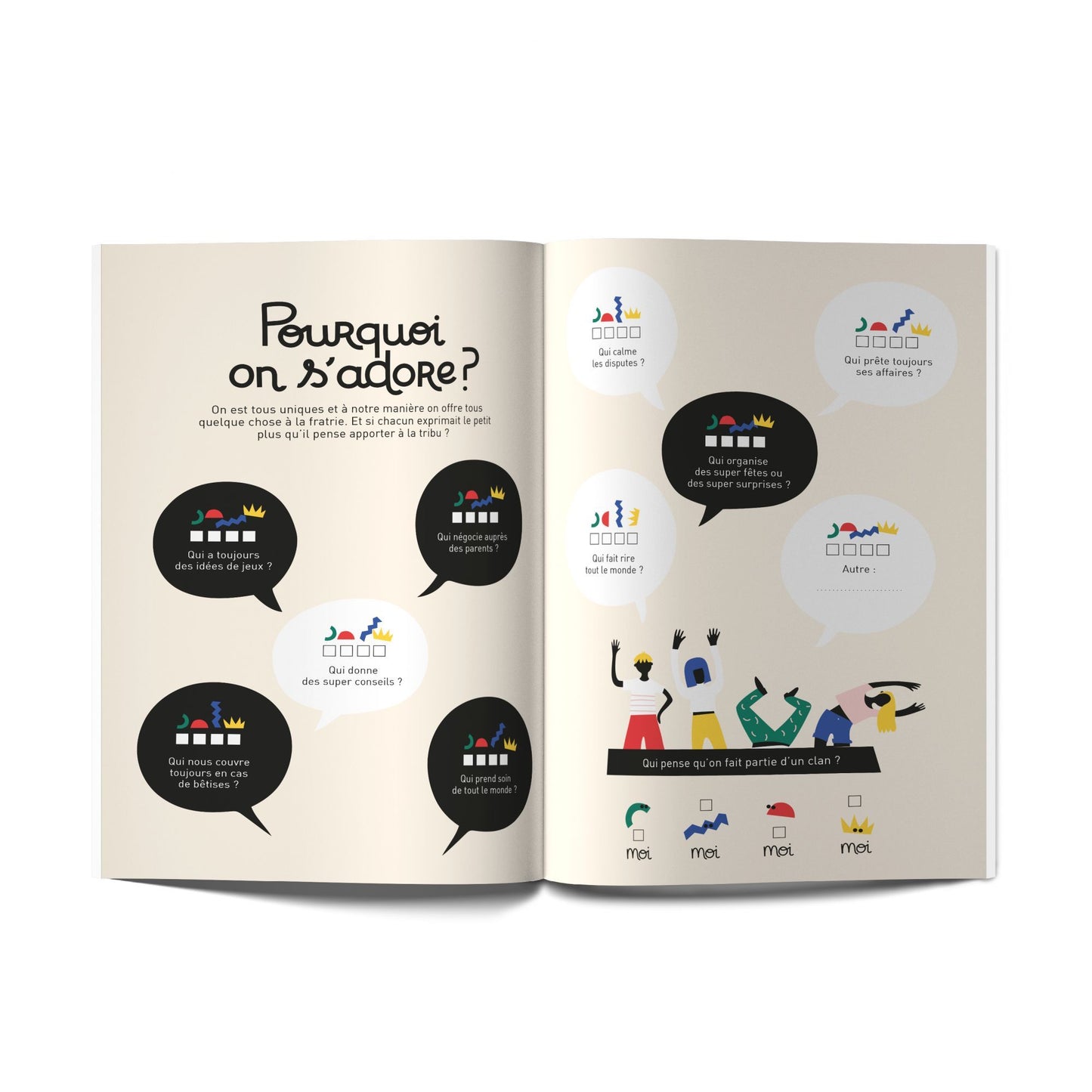 Livre à compléter Entre frères et soeurs