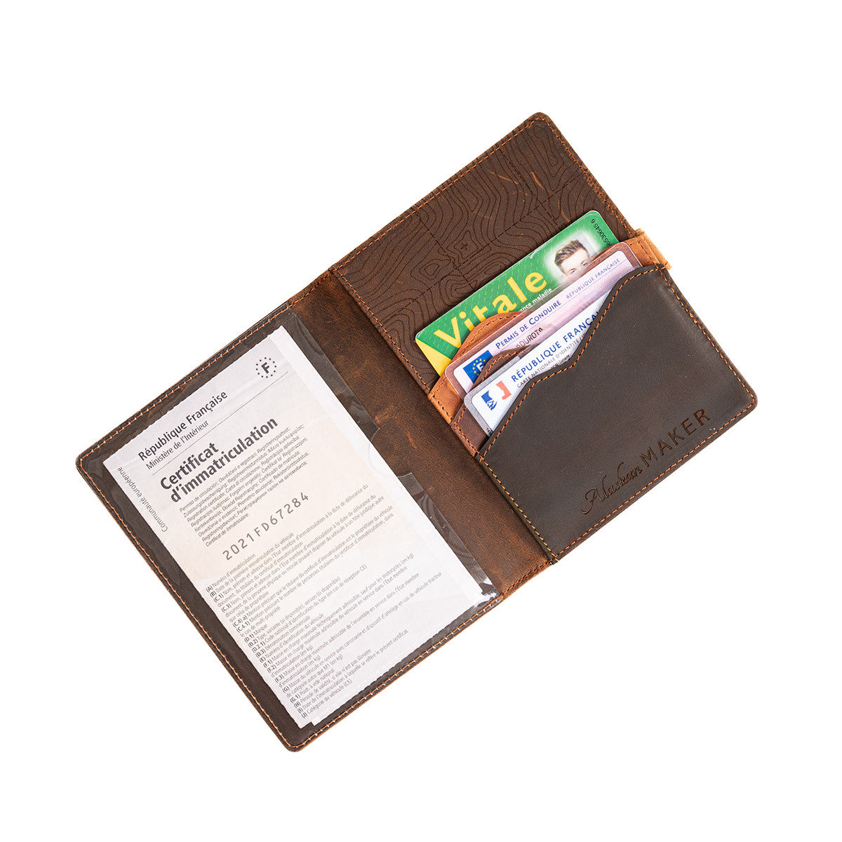 Wood registration card holder