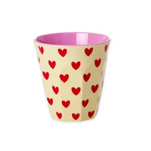 Gobelet Médium - Crème - Darling Hearts Print