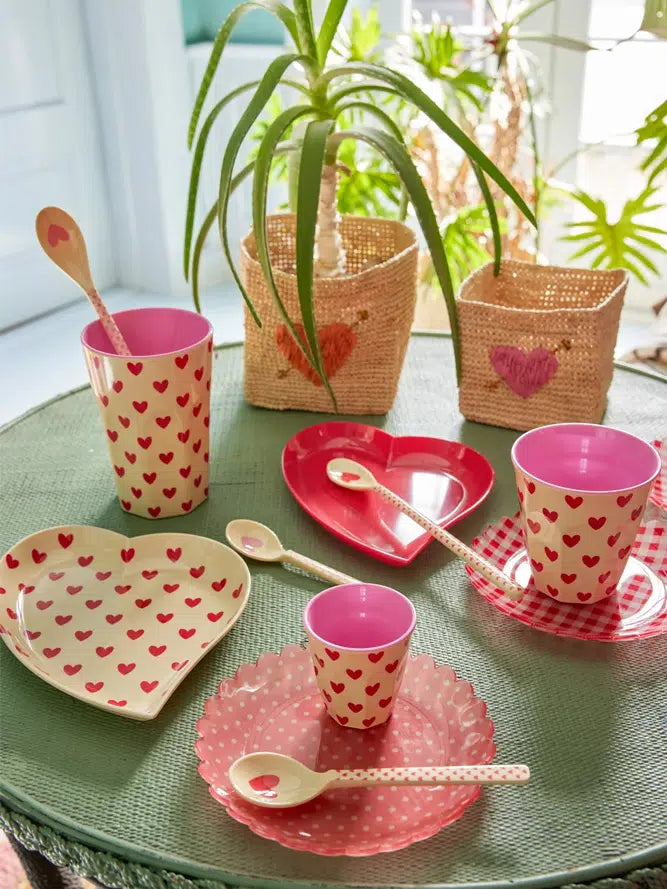 Gobelet Médium - Crème - Darling Hearts Print
