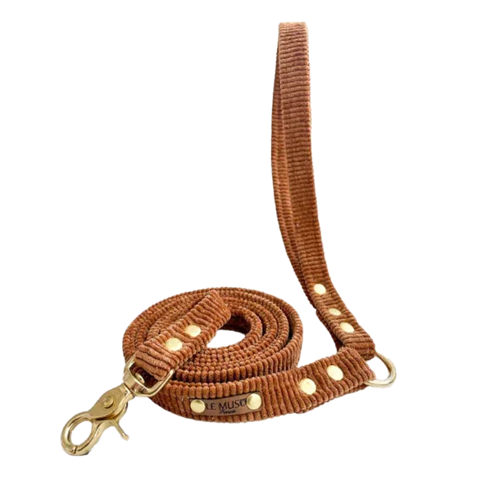 Brown velvet leash