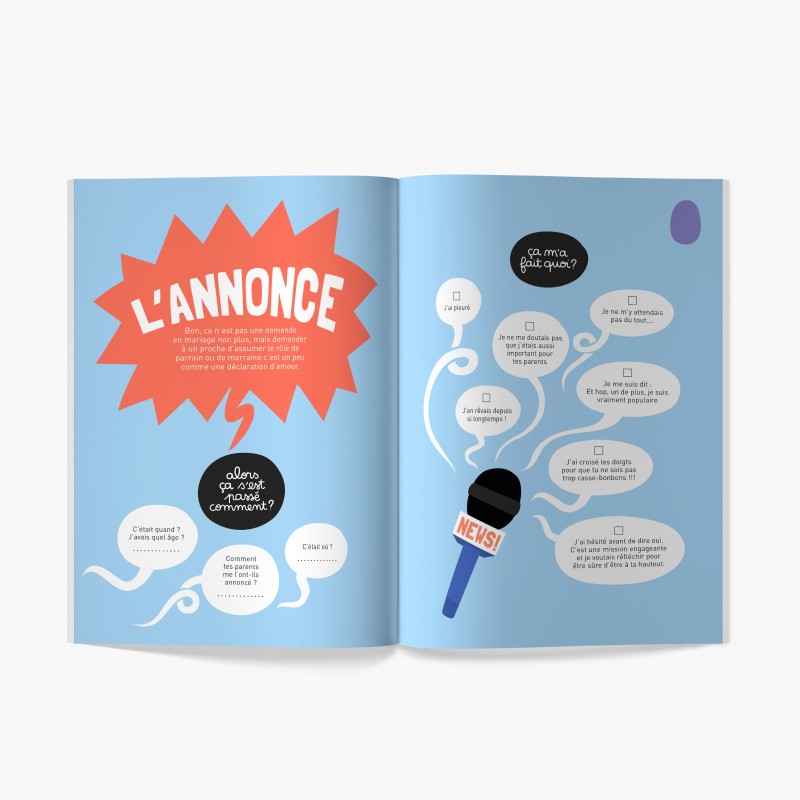 Livre à compléter Mon parrain, ma marraine et moi