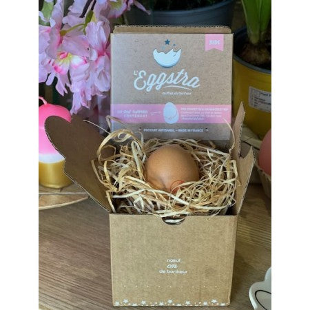 Oeuf cadeau - LE PORTE-CLÉS MAMIE EN CUIR ROSE POUDRÉ