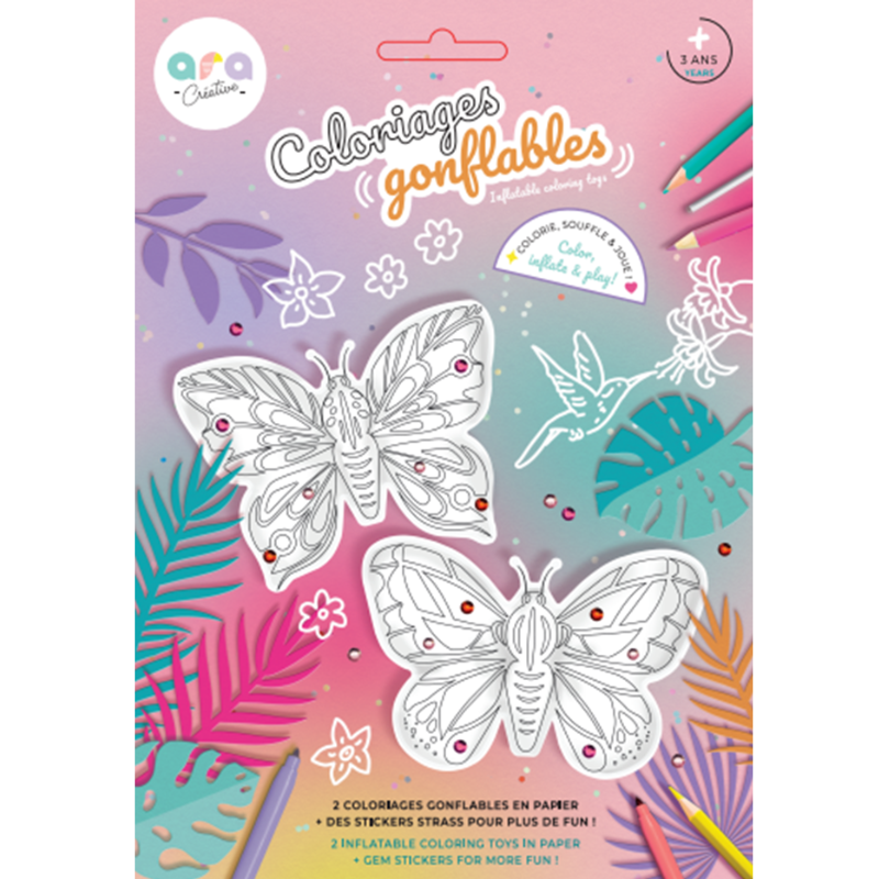Coloriages gonflables - papillons