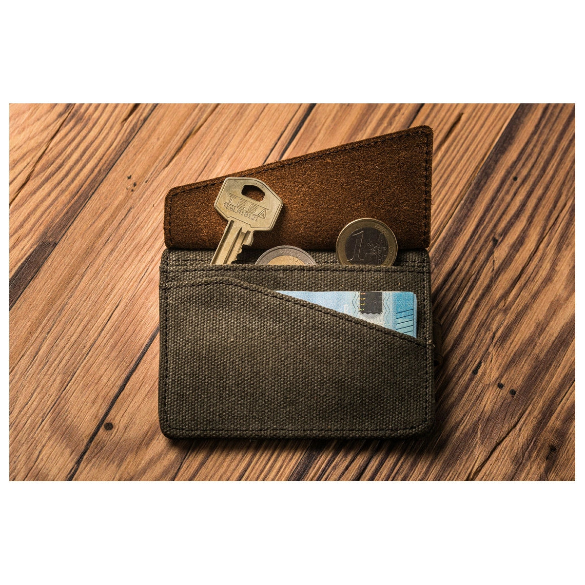 HANDY Extra Flat Wallet Olive Green