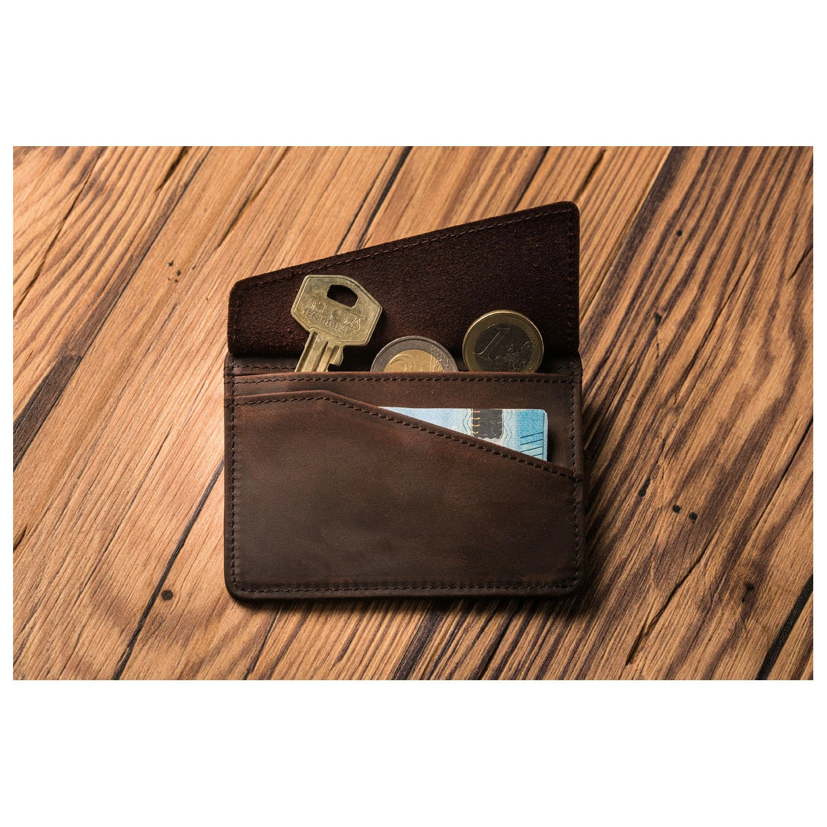 HANDY Leather extra flat wallet