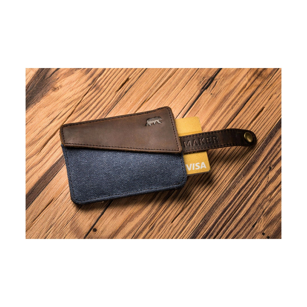 HANDY extra flat wallet Navy Blue