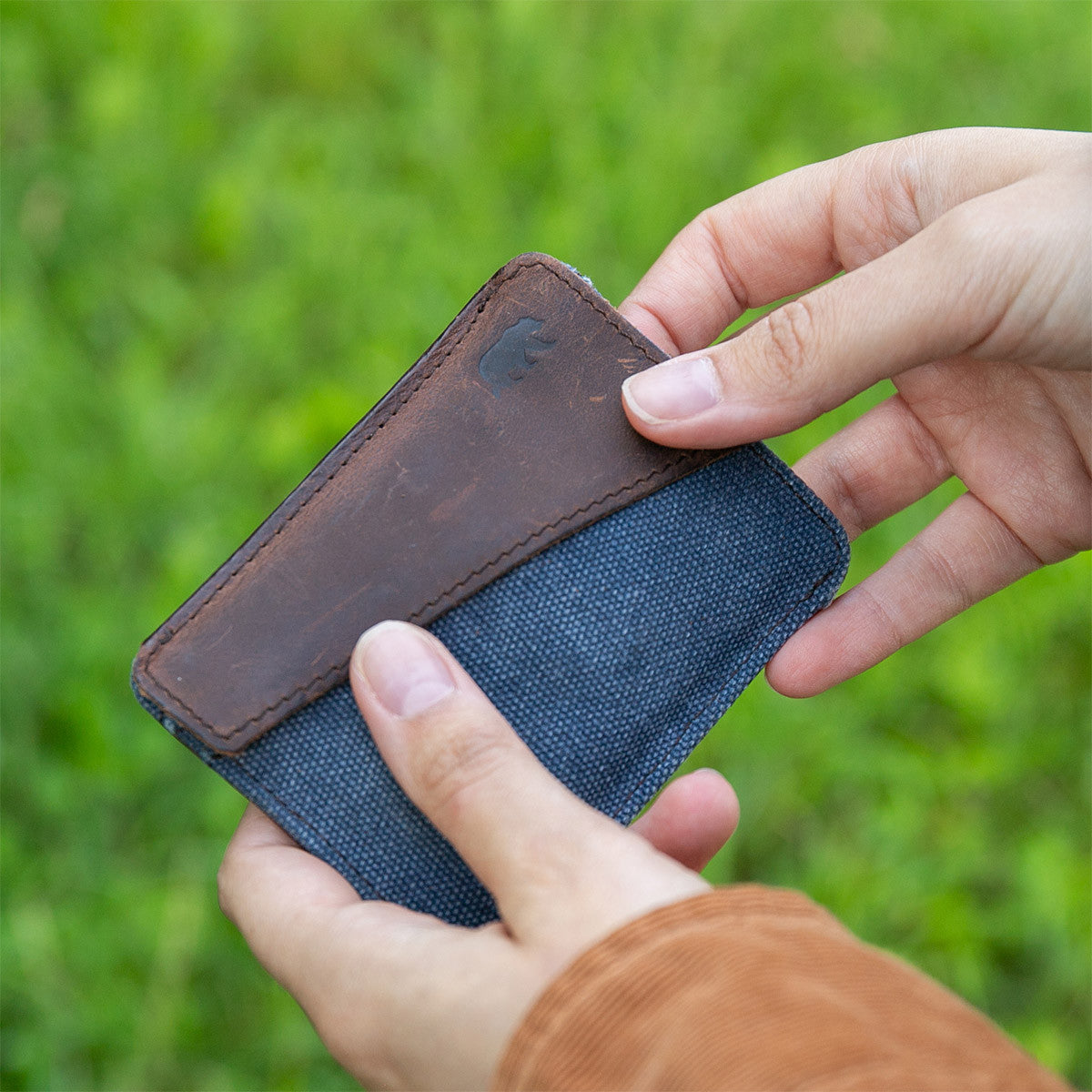 HANDY extra flat wallet Navy Blue
