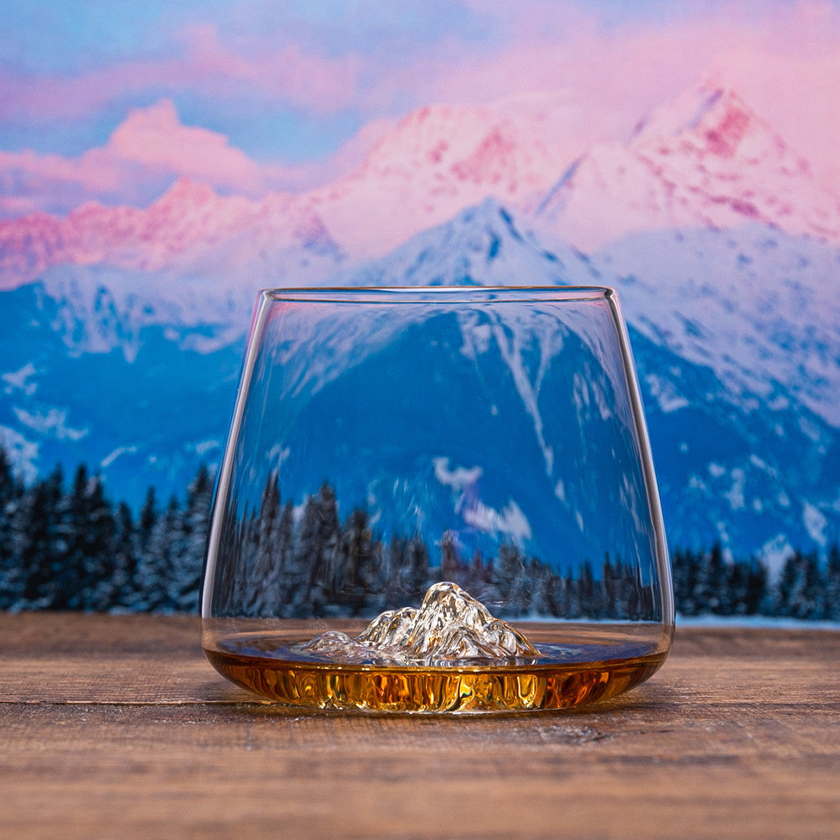 Set of 2 Topographic glasses: Everest & Mont Blanc