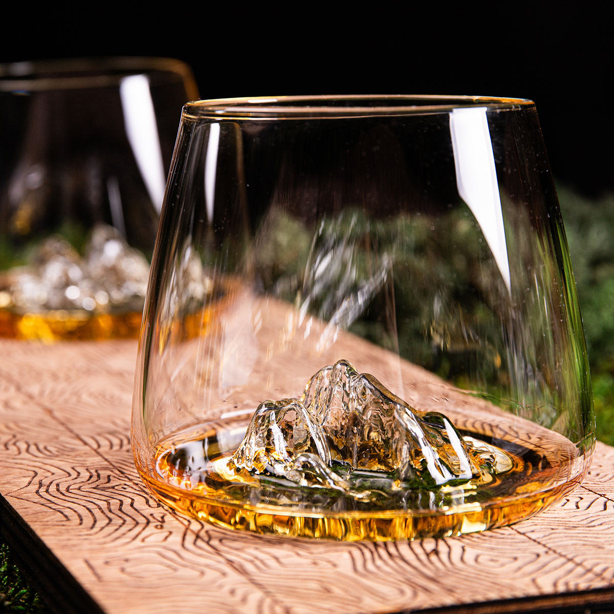 Set of 2 Topographic glasses: Tre Cime di Lavaredo & Mont Rosa