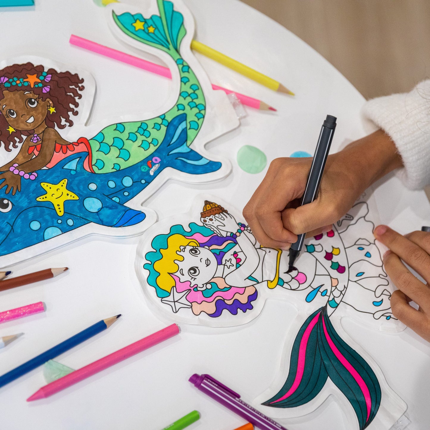 Coloriages gonflables - Sirènes