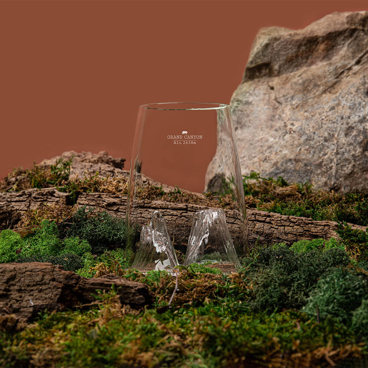 Topographic design glass: Grand Canyon