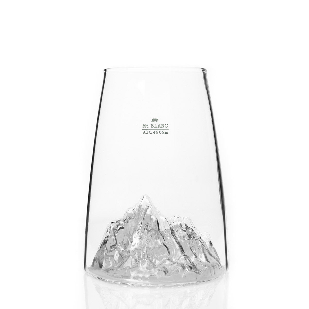 Topographic design glass: Mont Blanc