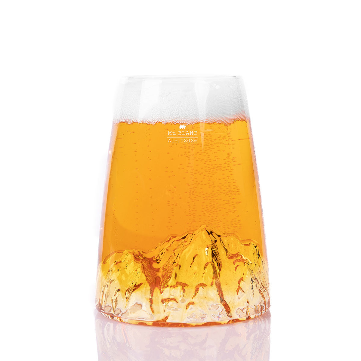 Topographic design glass: Mont Blanc