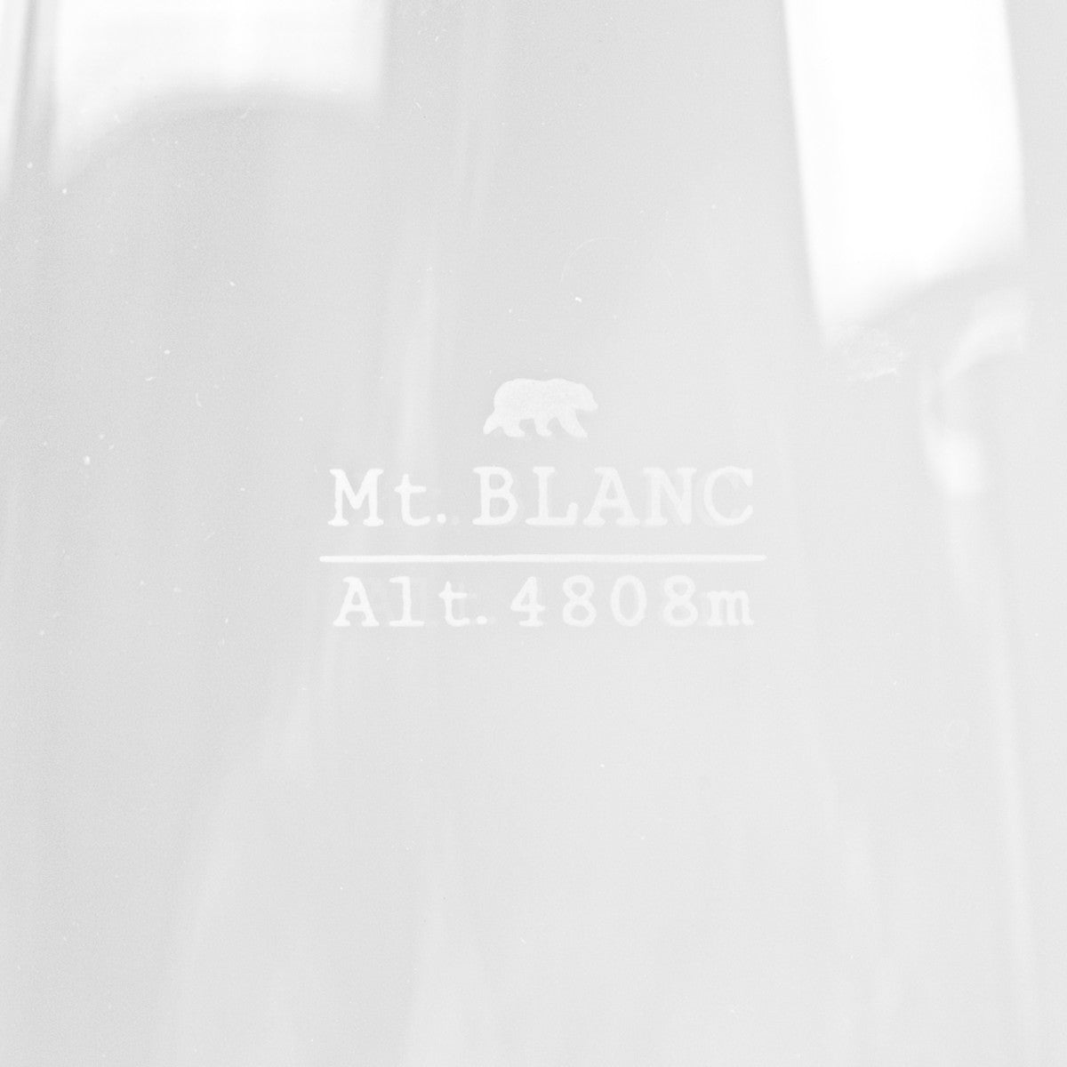Topographic design glass: Mont Blanc