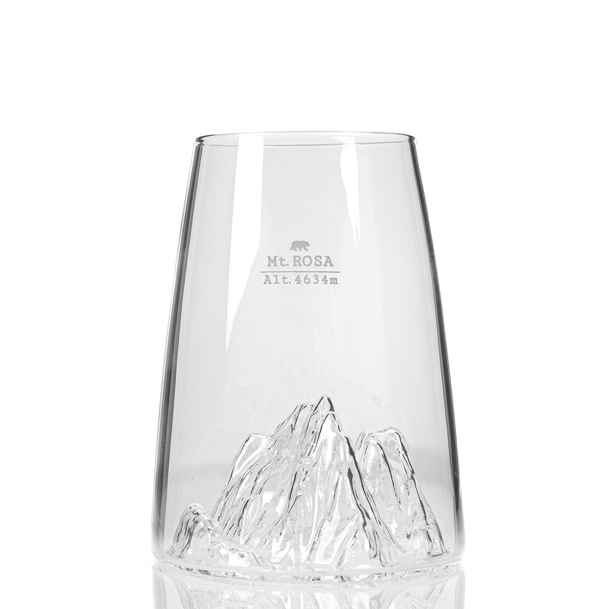 Topographic design glass: Mont Rosa